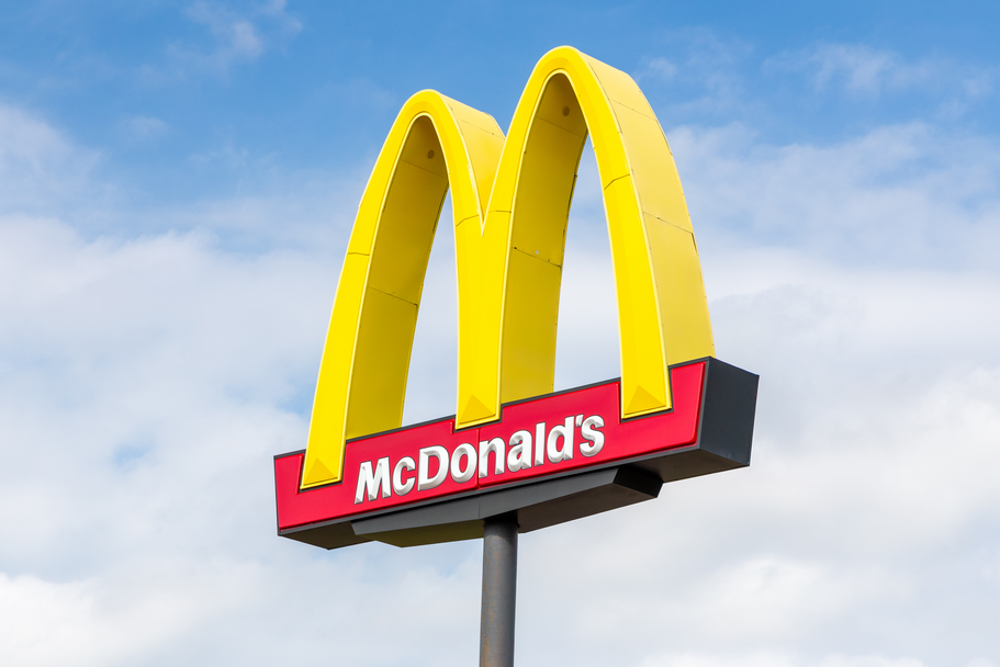 McDonald's Sign against blue sky